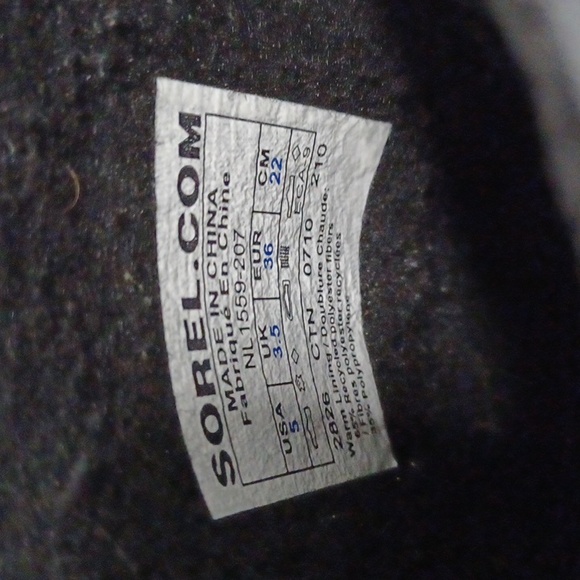 Sorel women's waterproof boots patent mid-calf lace-up black-purple size 5 - Picture 10 of 10